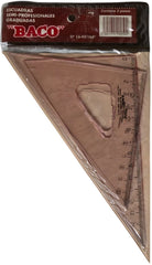Escuadras SemiProfesional Sp-1645/60 sin Bisel café 16cm Graduada Acrílico Baco® SP013 Estuche 75011