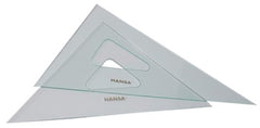 Escuadras Profesional M-2645/60 sin Bisel 26cm sin Graduación Acrílico Hansa® HN028 [Estuche] 7501174993219
