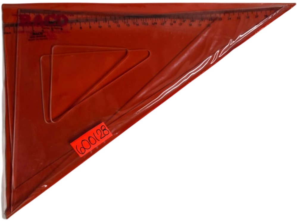 Escuadras SemiProfesional Sp-3045/60 sin Bisel 30cm Graduada Acrílico Baco® SP022 Estuche 7501174992