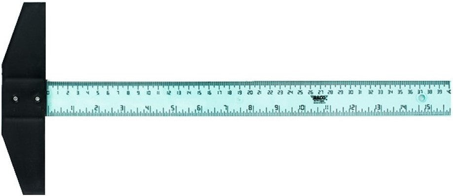 Regla "T" Escolar sin Bisel 40cm Graduada Plástico Baco® RT004 [Pieza] 7501174990669