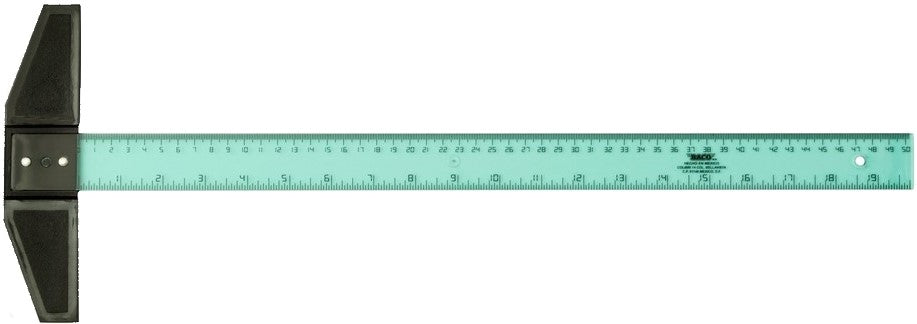 Regla "T" Escolar sin Bisel 50cm Graduada Plástico Baco® RT005 [Pieza] 7501174990676