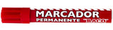 Marcador Permanente Barril Aluminio Rojo Baco® MR003 Pieza 7501174985023 01