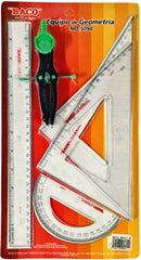 Juego de Geometría ND-5090 Compás 600 Cartón Transparente Jumbo Baco® PTEQA0029 [Pieza] 7501174958119
