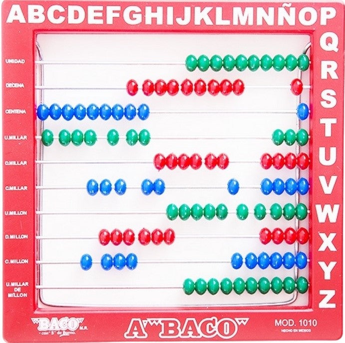 Ábaco 1010 100 Cuentas 18×18cm Colores Grande Baco® AB002 Pieza 7501174995039 05
