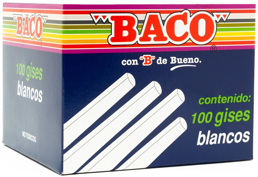 Gis Moldeado G-100 Blanco c/100 Baco® GS003 Caja 7501174972146 01 Imagen principal del producto