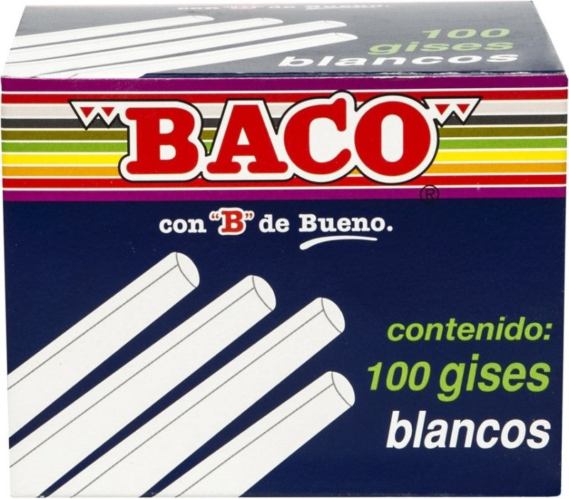 Gis Moldeado G-100 Blanco c/100 Baco® GS003 Caja 7501174972146 02
