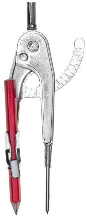 Compás Escolar Metalico Brazo Corto C-102 Niquelado Baco® CM001 [Pieza] 7501174970005