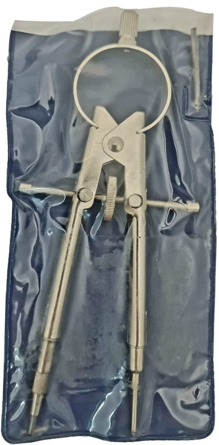 Compás Escolar Precisión Brazo Largo C-110 c/Mina Metal Niquelado En Vinil Baco® C-110-V [Estuche] 7501174970173