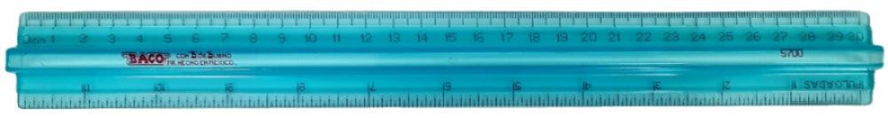 Regla Plástico p/Oficina R5700 30cm Transparente Baco® RG003 Pieza 7501174950243 01