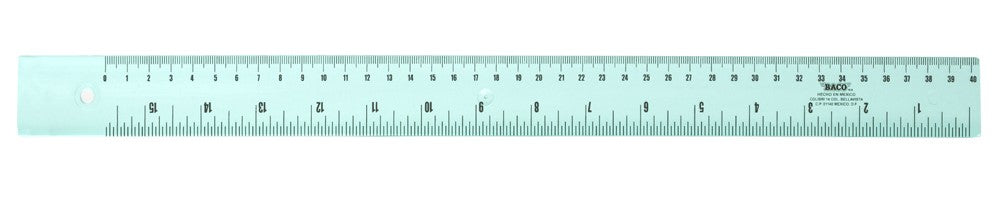 Regla Acrílico sin Bisel 40cm Transparente 2040 Baco® RL001 Pieza 7501174990034 01