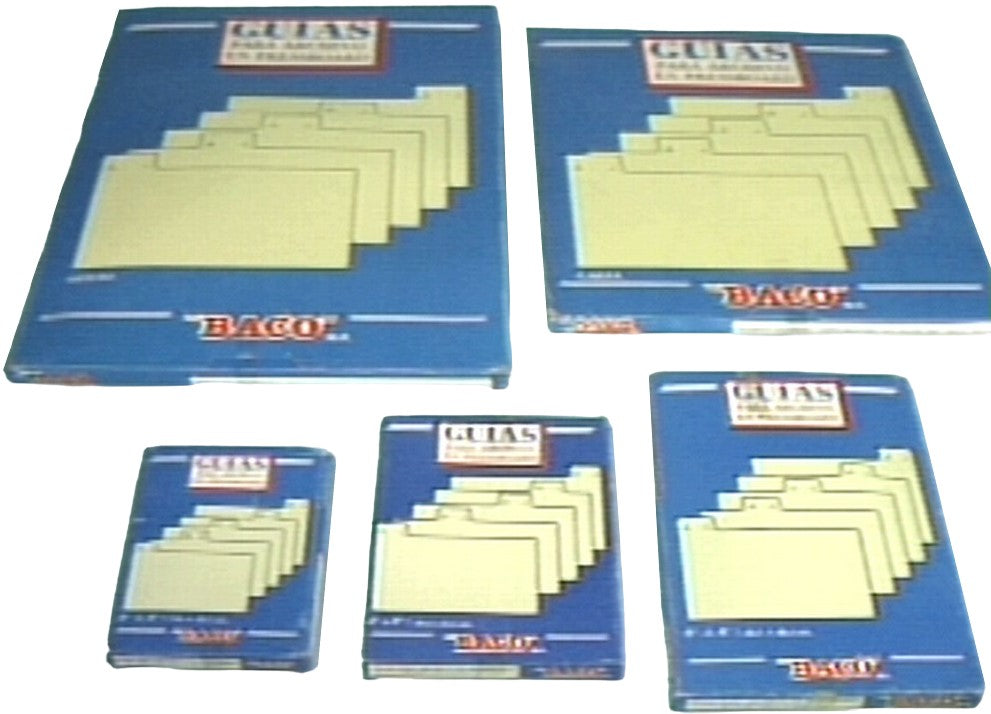 Guía p/Archivo Pressboard Alfanumérica c/25 Verde Claro Oficio Baco® CP100 Paquete 7501174916515 02