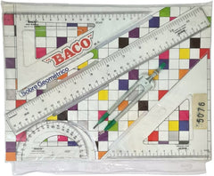 Juego de Geometría #5076 Compás-103 Transpar Sobre p/carpeta Mediano Baco® [Pieza]