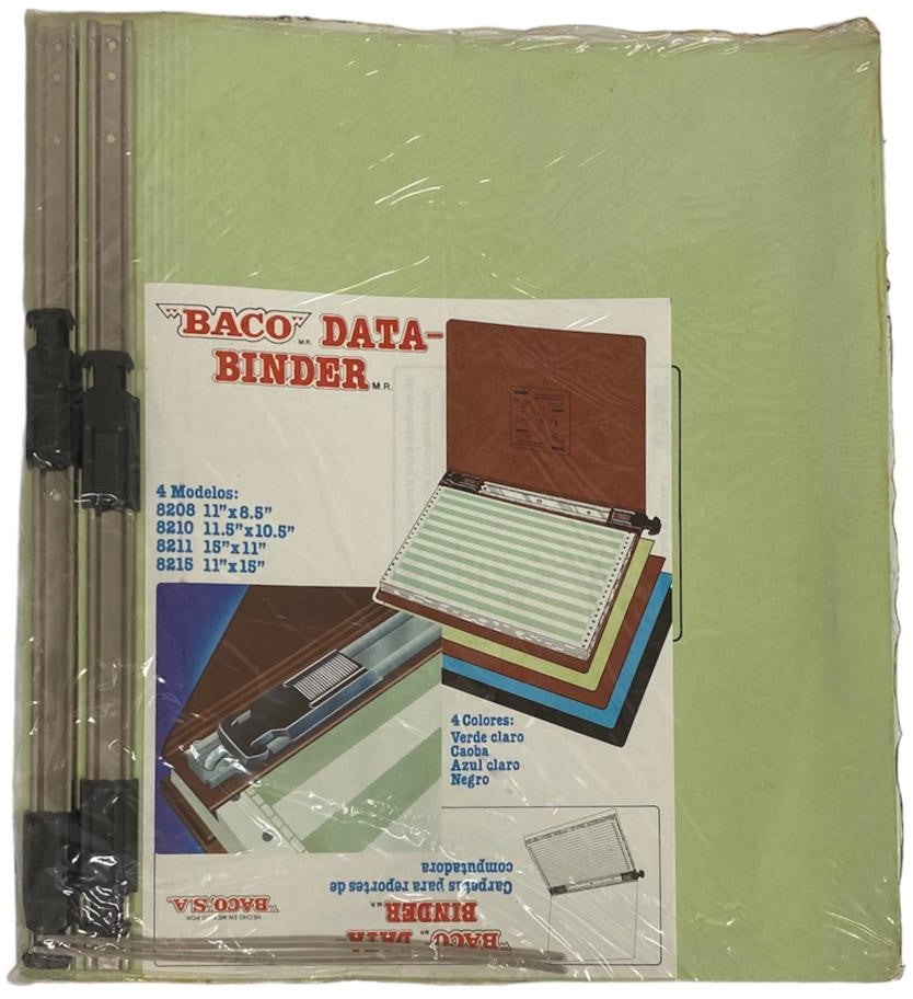 Carpeta Forma Continua Data Binder #8211 Verde Claro 15×11" Baco® Pieza 01