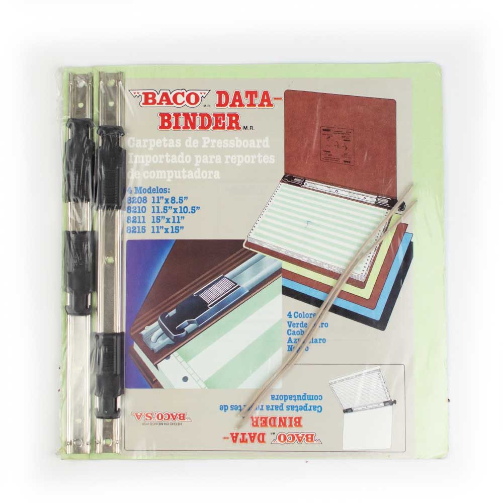 Carpeta Forma Continua Data Binder #8215 Verde Claro 11×15" Baco® Pieza 01