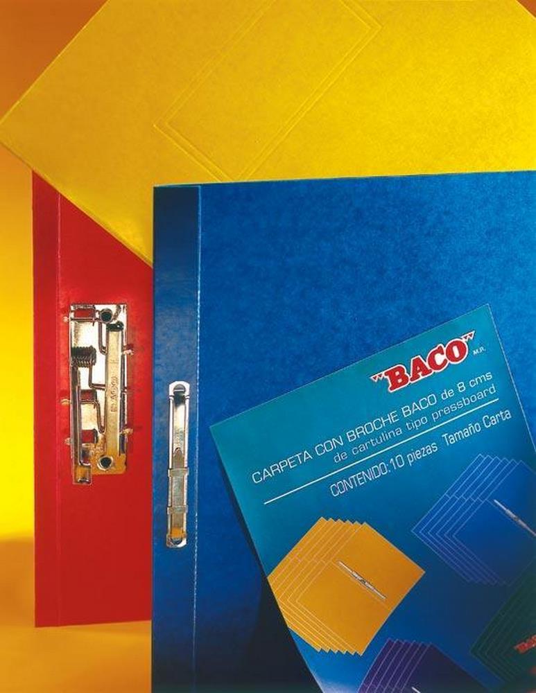 Carpeta Pressboard Broche 8cm ½ Ceja " Rojo Carta Baco® CP070 Pieza 7501174900620 01