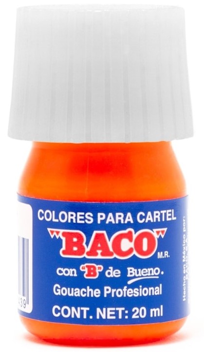 Pintura Cartel Baco Naranja Flama 20ml #03 20ml Baco® Pieza 01