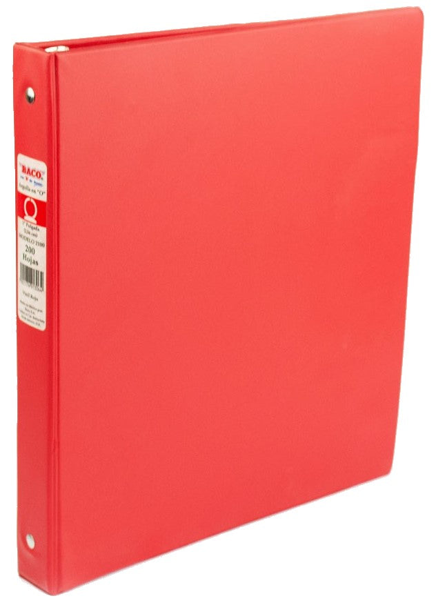 Carpeta 3 Argollas "O" 2100 1" Rojo Carta Baco® CV008 Pieza 7501174913064 01