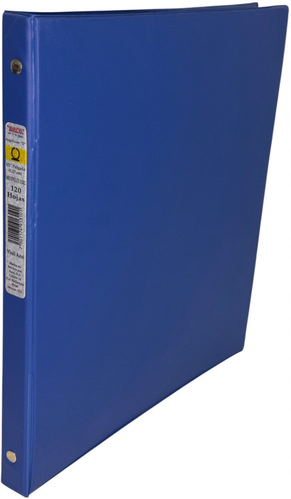 Carpeta 3 Argollas "O" 2102 0.5" Azul Carta Baco® Pieza 7501174913101 03
