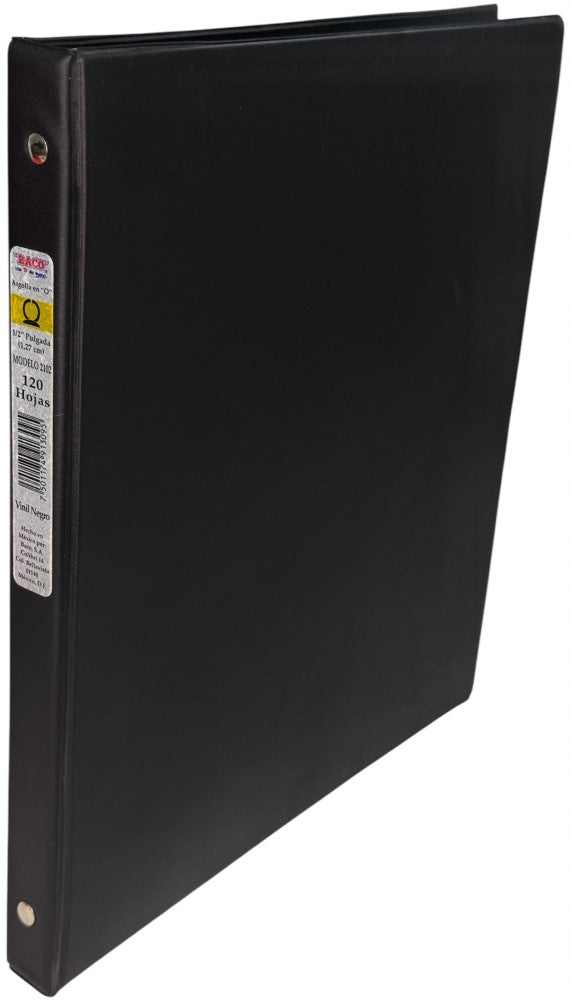 Carpeta 3 Argollas "O" 2102 0.5" Negro Carta Baco® Pieza 7501174913095 01