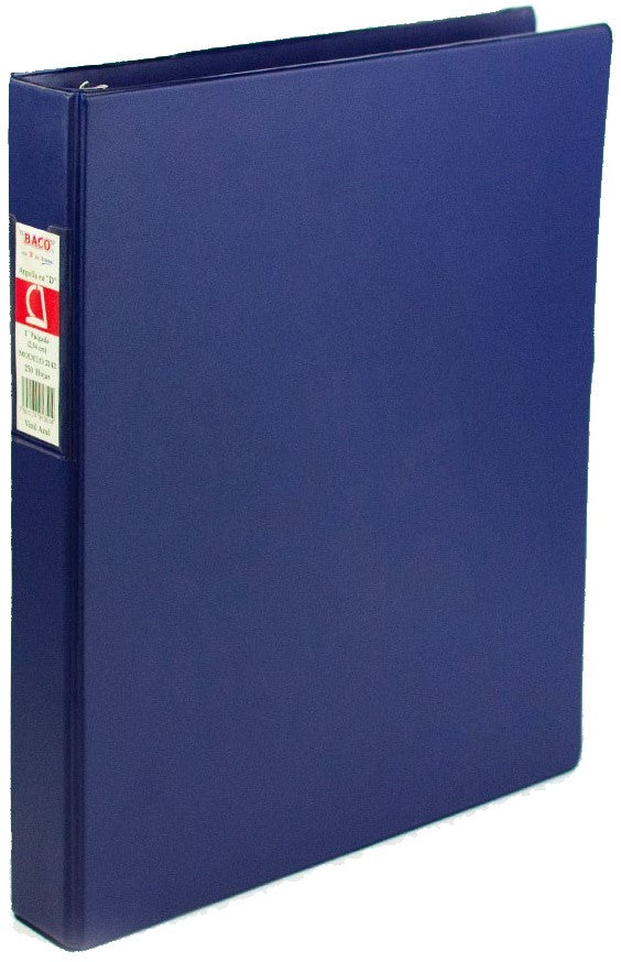 Carpeta 3 Argollas "D" 2142 sin ventanas 1" Azul Carta Baco® Pieza 7501174913514 01 Imagen principal del producto