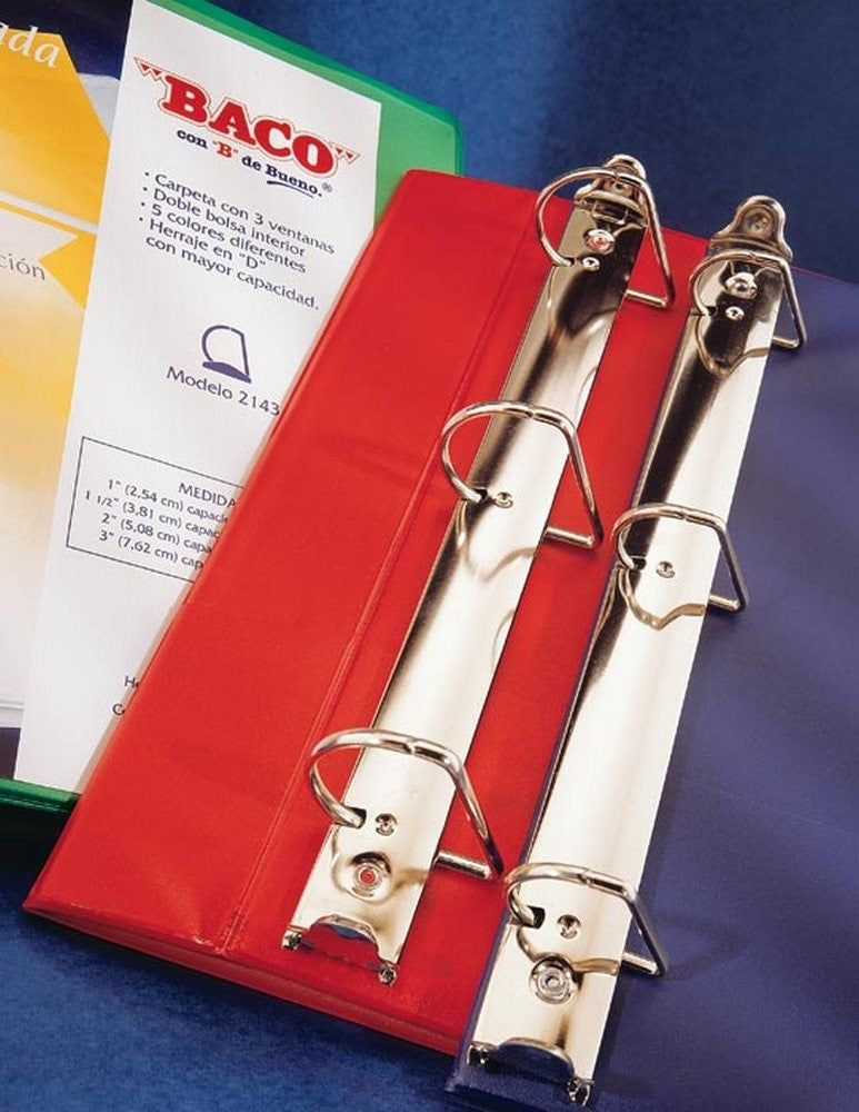 Carpeta 3 Argollas "D" 2143 1½" Blanco Carta Baco® CV079 Pieza 7501174913743 01