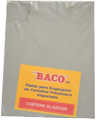 Pasta p/Engargolar Pressboard Hoja Gris 22×35cm Baco® [Pieza]