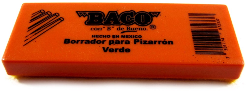 Borrador p/Pizarrón Amarillo Plástico Baco® GS023 Pieza 7501174972337 01