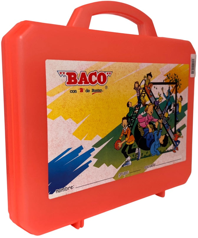 Mochila Escolar Plástica Colores 34×27×6cm Baco® [Pieza] 10
