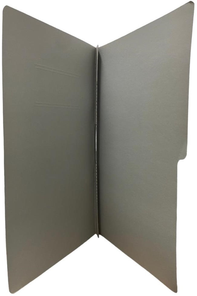 Carpeta Pressboard Broche 8cm ½ Ceja ) Gris Claro Oficio Baco® CP081 Pieza 7501174900774 01