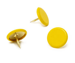Chinchetas Cabeza Plástica Importada Amarillo c/50 Baco® CH011 [Caja] 7501174911800 2