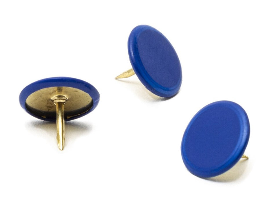 Chinchetas Cabeza Plástica Importada Azul Oscuro c/50 Baco® CH015 [Caja] 7501174911848 2