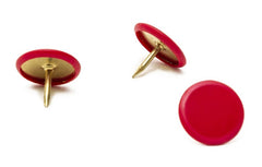 Chinchetas Cabeza Plástica Importada Rojo c/50 Baco® CH016 [Caja] 7501174911855 2