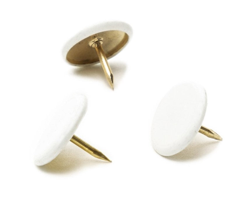 Chinchetas Cabeza Plástica Importada Blanco c/50 Baco® CH019 [Caja] 7501174911886 2