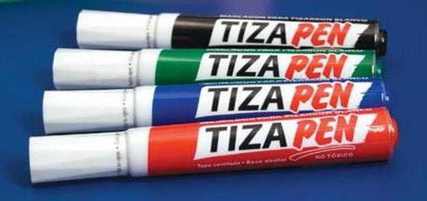 Marcador p/Pizarrón Tizapen Barril Plástico Colores Est.c/4 Baco® MR157 Estuche 7501174950519 02
