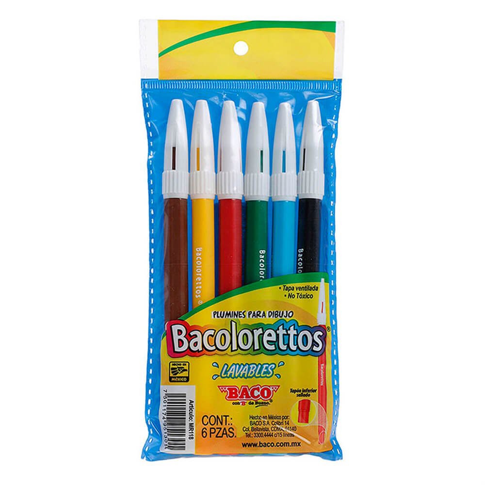 Marcador base Agua  Colores Bacôlorettos Est.Vinilo Baco® [Estuche] Imagen secundaria del producto