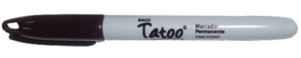 Marcador Permanente Tatoo Negro Fino Baco® MR096 Pieza 7501174961119 01