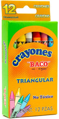 Crayón Triangular Colores Est.c/12 Baco® CY008 Estuche 7501174965520 01