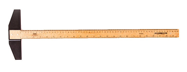 Regla "T" Escolar sin Bisel RTW-60 60cm Graduada Madera Baco® RT003 [Pieza] 7501174953824