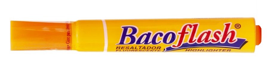 Marcador Textos Bacoflash punta cincel Naranja Neón Baco® MR051 Pieza 7501174999396 01