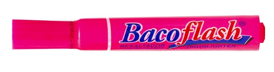 Marcador Textos Bacoflash punta cincel Rosa Neón Baco® MR050 Pieza 7501174999365 01
