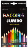 Color Sin Madera Largos Bacoiris Triangular Jumbo Colores Est.c/12 Baco® LP066 Estuche 7501174965810