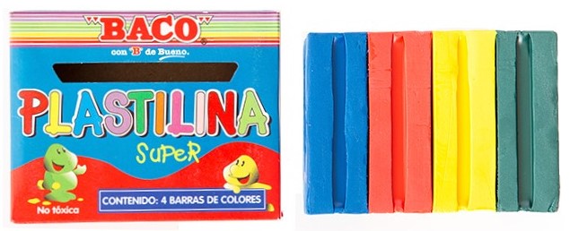 Plastilina Barra Súper Barras Colores Caja c/4 Baco® PTPLB0014 Caja 7501174965162 01