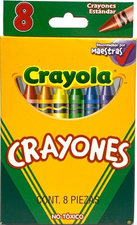 Crayón Estándar Colores Est.c/8 Crayola® 523008 Estuche 7501058203908 01