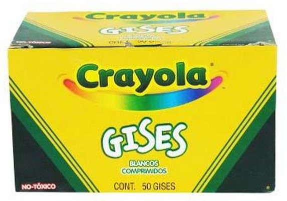 Gis Comprimido Anti-Polvo Blanco c/50 Crayola® 510306 Caja 7501058202017 01