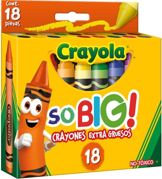 Crayón Jumbo So-Big Colores Est.c/18 Crayola® 521918 Estuche 7501058219183 01