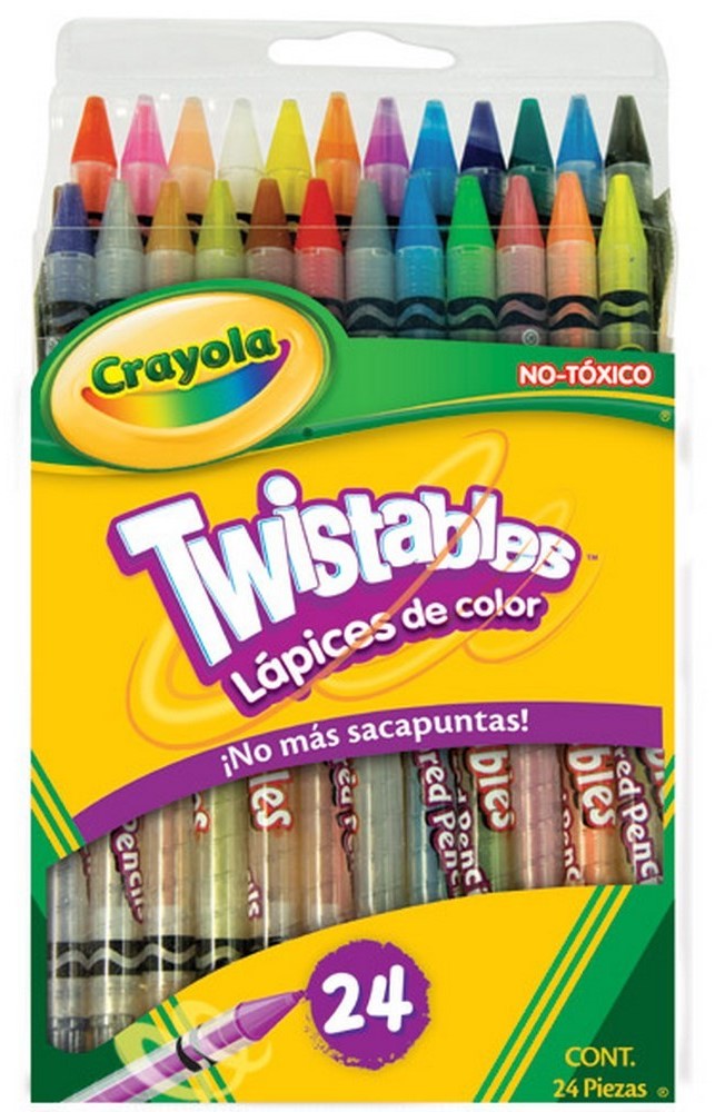 Color SinMadera Twistable Redondo Colores Est.c/24 Crayola® 687424 Estuche 63652742407