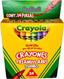 Crayón Triangular Jumbo Colores Est.c/24 Crayola® 524324 Caja 7501058243249