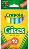 Gis Comprimido Anti-Polvo Colores c/12 Crayola® 501412 Caja 7501058205179