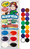 Acuarelas en Plástico c/Pincel Colores Est.c/16 Crayola® 530516 Estuche 7501058253163 01