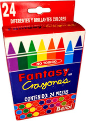 Crayón Fantasy Regular Colores Est.c/24 Berol® [Estuche]